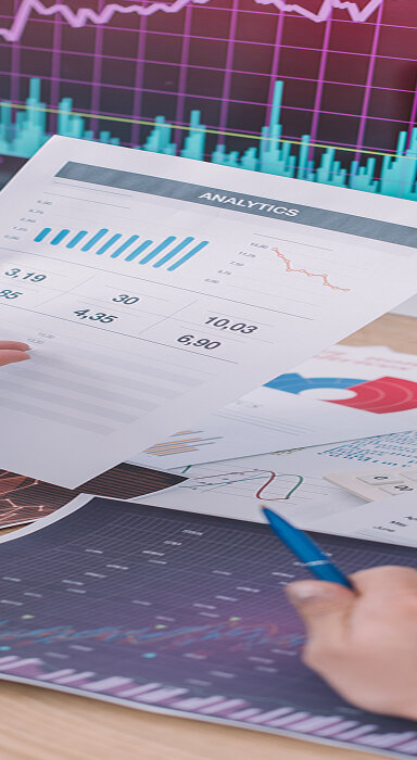 Illustration of people interacting with secure data and cloud systems.