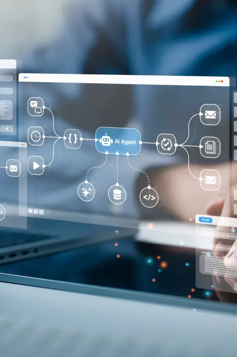 Hand using a digital stylus to manage tasks within an AI-integrated productivity ecosystem