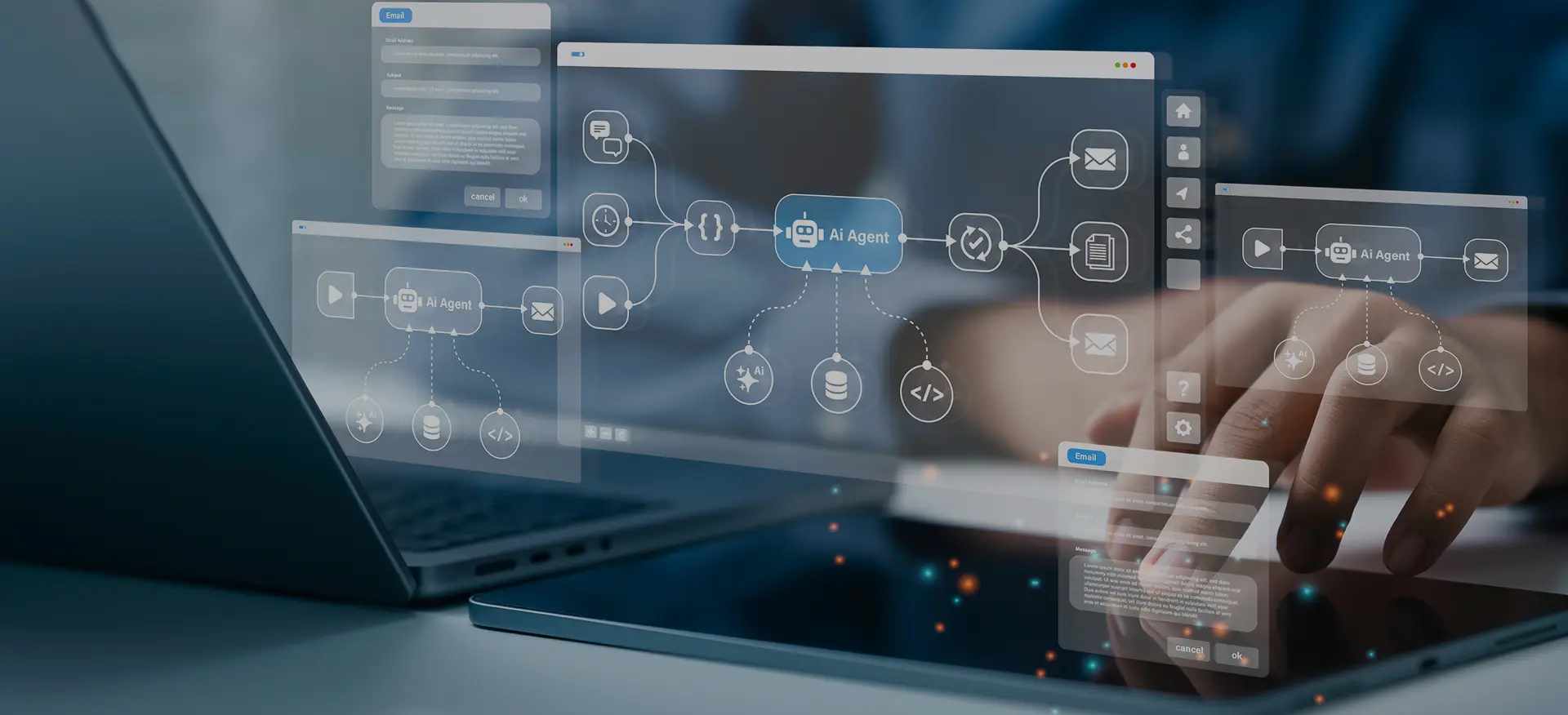 Hand using a digital stylus to manage tasks within an AI-integrated productivity ecosystem