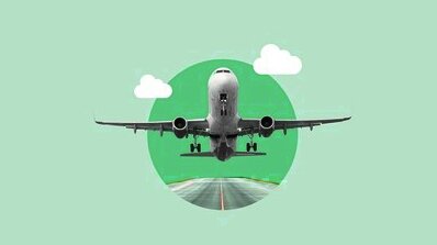 Creative services company showcasing a pre-launch campaign with a dynamic visual of an airplane taking off, symbolizing a strong market entry