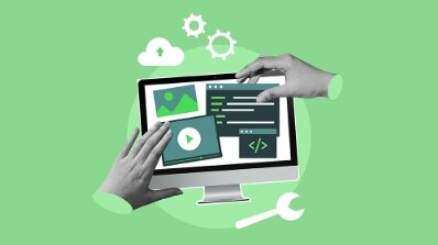 A laptop screen shows a B2B Shopify ecommerce website optimization service dashboard focused on conversion rate optimization. The interface displays tools used by a search engine optimization agency to improve site performance.