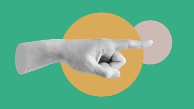 UI/UX Audit services with a hand pointing toward design elements. Discover ui ux audit services for improving user interaction and experience