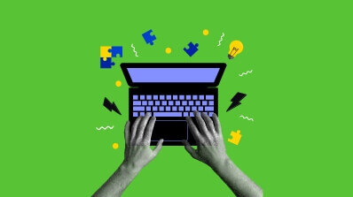 person typing on a laptop, symbolizing MDM Implementation Services and master data management consultants for efficient data handling