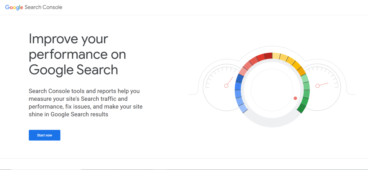 Google Search console Homepage